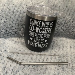 Wine tumbler for a co- worker